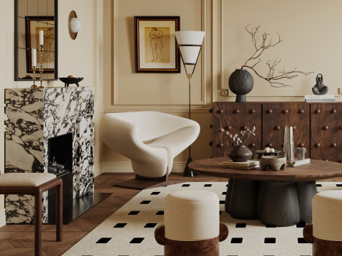 Living room interior scenes 41 3D Model