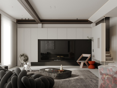 Living room interior scenes 45 Model 3D