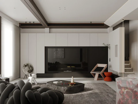Living room interior scenes 45 3D Model