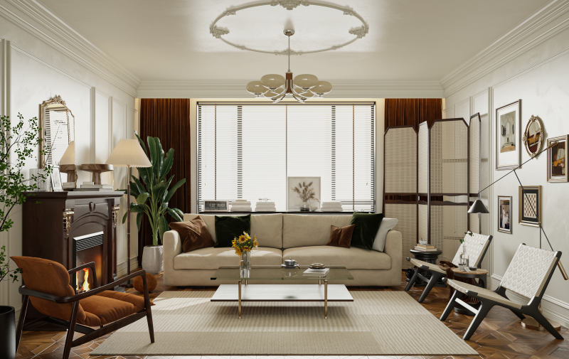 Living room interior scenes 46 Model 3D .c4d .max .obj .3ds .fbx .stl .blend 