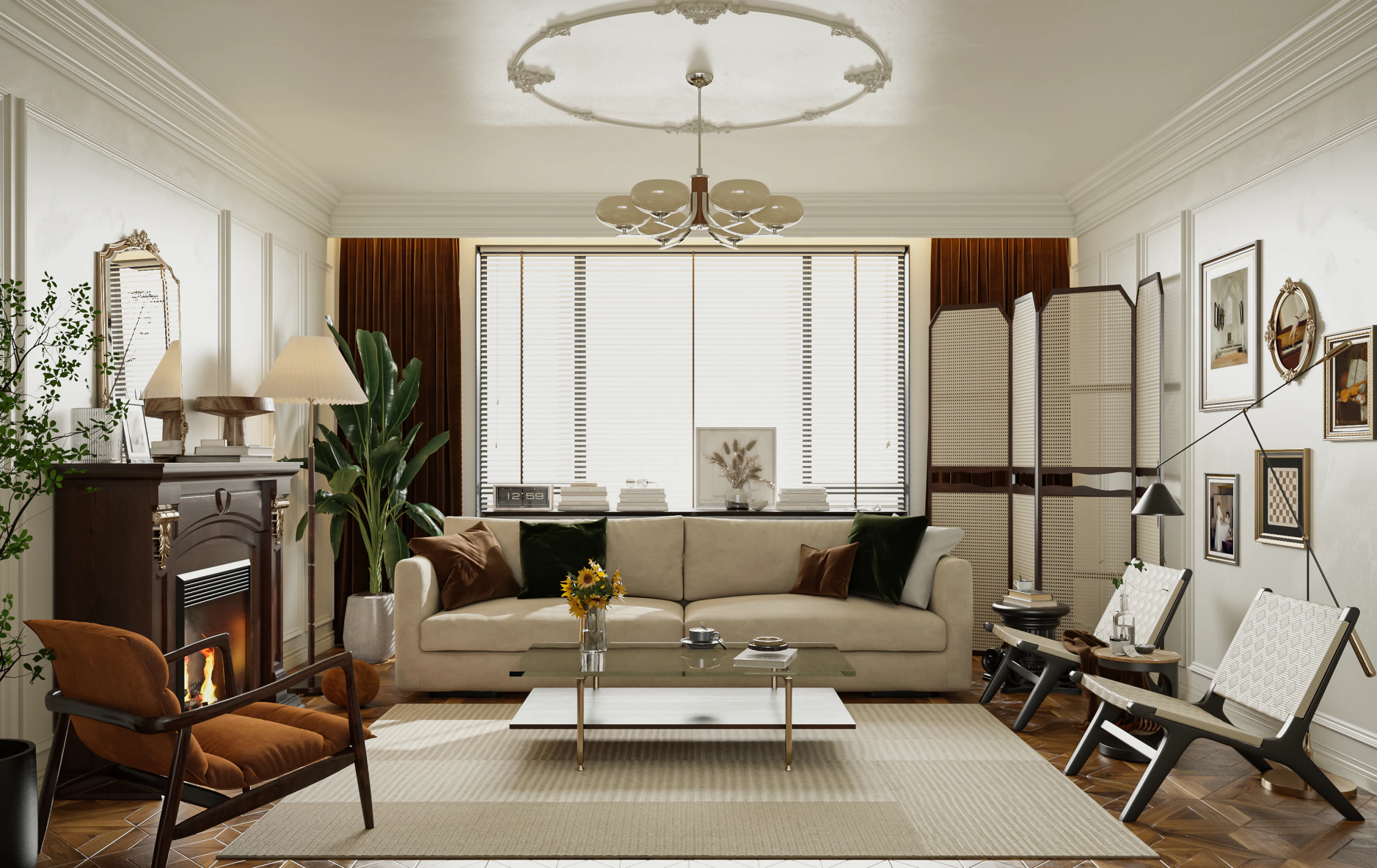 Living room interior scenes 46 3D Model .c4d .max .obj .3ds .fbx .stl .blend