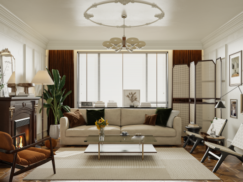 Living room interior scenes 46 Model 3D