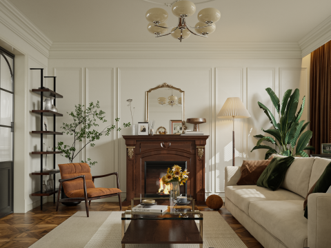 Living room interior scenes 46 Model 3D