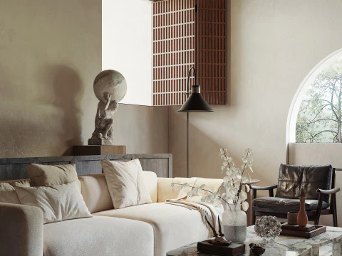 Living room interior scenes 47 3D Model