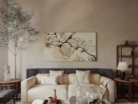 Living room interior scenes 47 3D Model