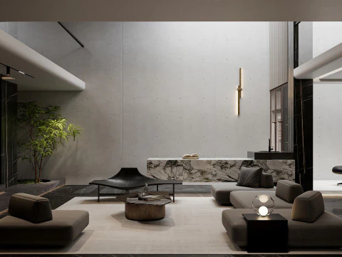 Living room interior scenes 48 3D Model