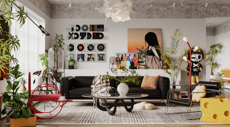 Living room interior scenes 49 Model 3D .c4d .max .obj .3ds .fbx .stl .blend 