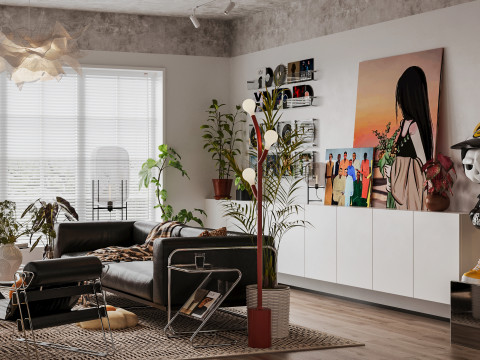 Living room interior scenes 49 Model 3D