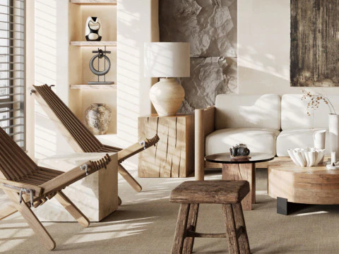 Living room interior scenes 51 3D Model