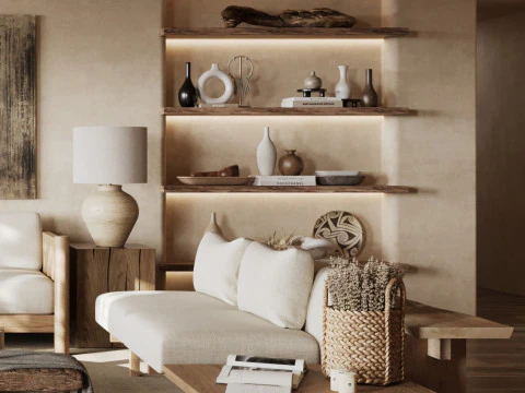 Living room interior scenes 51 3D Model