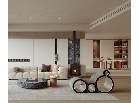 Living room interior scenes 53 3D Model