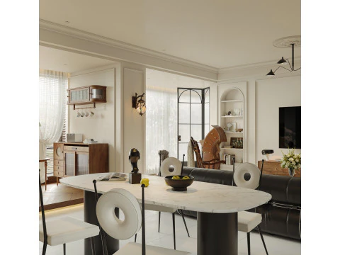 Living room interior scenes 42 3D Model