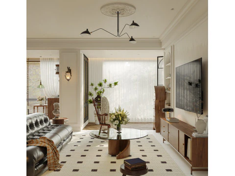 Living room interior scenes 42 3D Model