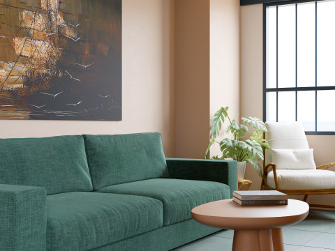 Luxurious living room interior scene3 3D Модель