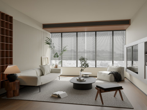 Luxurious living room interior scene7 3D मॉडल