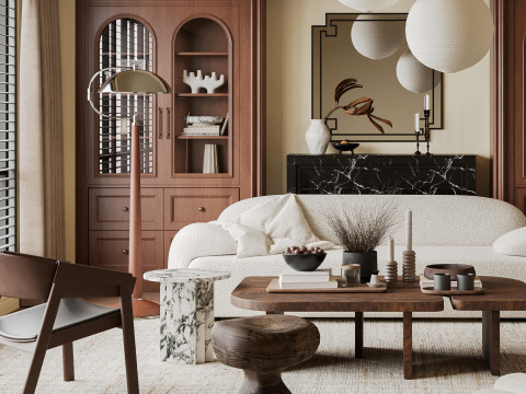 Luxurious living room interior scene10 3D Модель