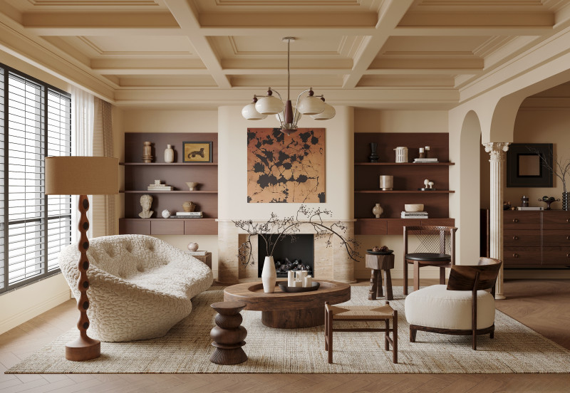 Luxurious living room interior scene11 3D Model .c4d .max .obj .3ds .fbx .stl .blend 