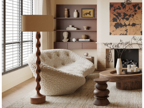 Luxurious living room interior scene11 3D Model