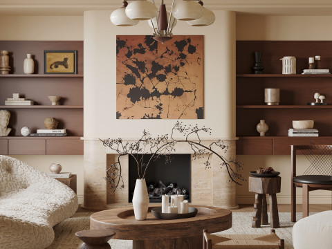 Luxurious living room interior scene11 3D Model