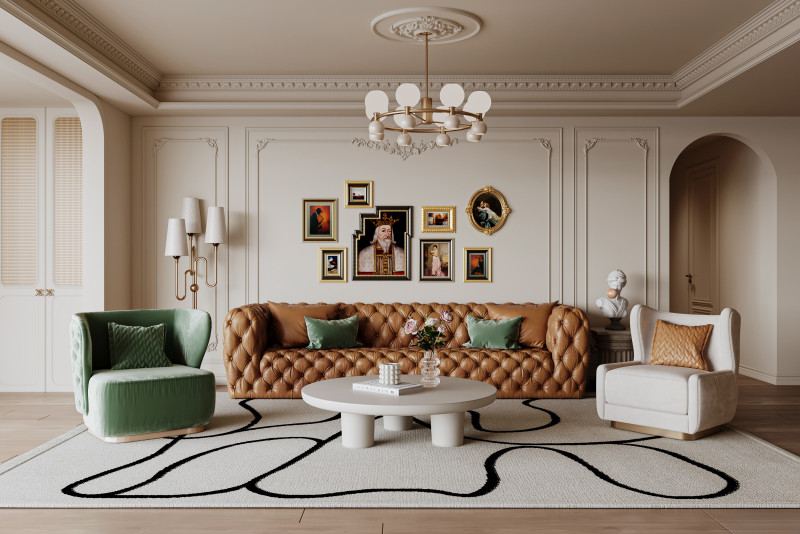 Luxurious living room interior scene14 3D Model .c4d .max .obj .3ds .fbx .stl .blend 