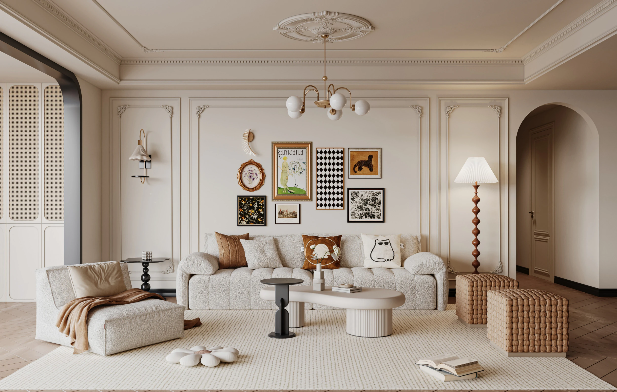 Luxurious living room interior scene15 3D Model .c4d .max .obj .3ds .fbx .stl .blend