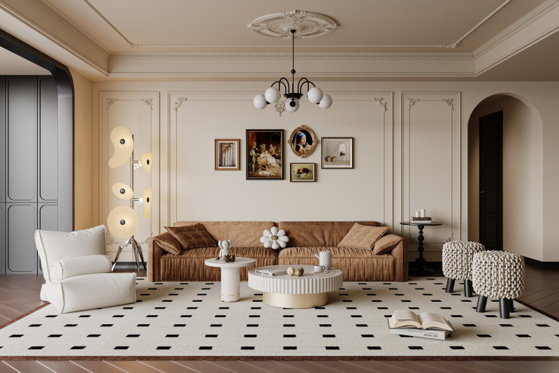 Luxurious living room interior scene16 Modelo 3D .c4d .max .obj .3ds .fbx .stl .blend 