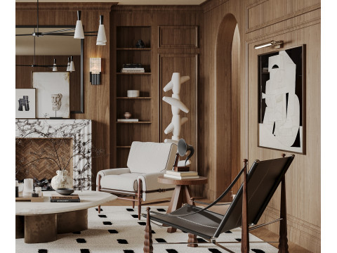 Luxurious living room interior scene17 Model 3D