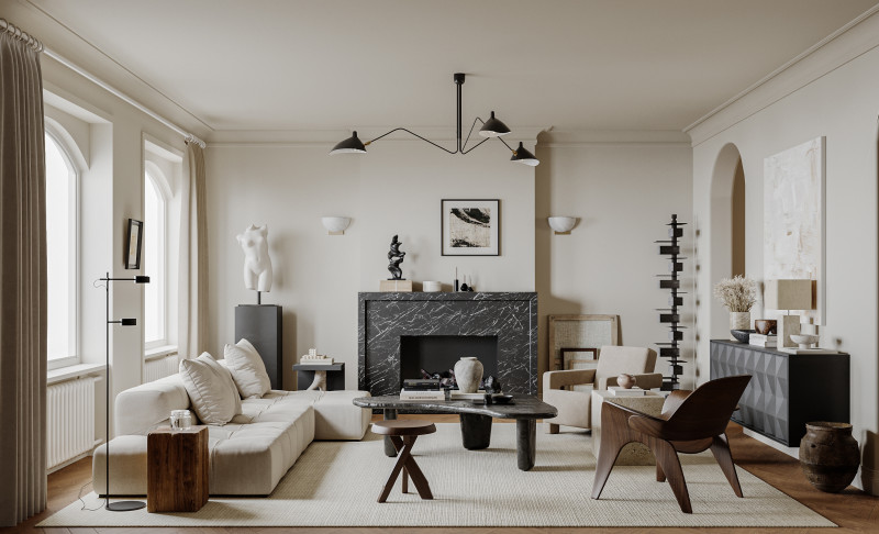 Luxurious living room interior scene18 3D Model .c4d .max .obj .3ds .fbx .stl .blend 