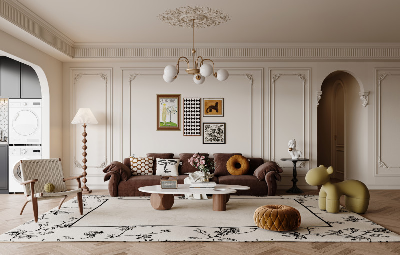 Luxurious living room interior scene20 3D Модель .c4d .max .obj .3ds .fbx .stl .blend 