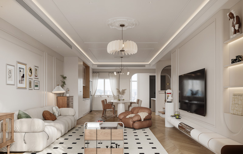 Luxurious living room dining room interior scene21 3D Модель .c4d .max .obj .3ds .fbx .stl .blend 