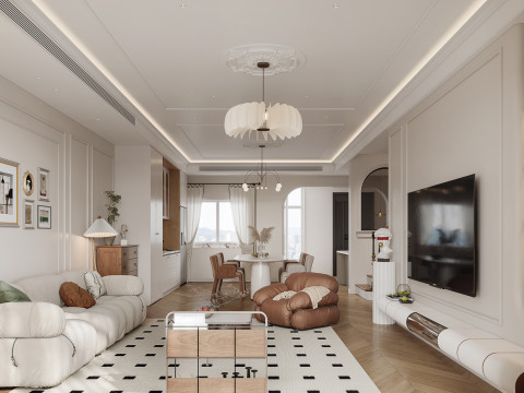 Luxurious living room dining room interior scene21 3D मॉडल