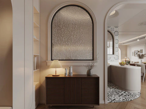 Luxurious living room dining room interior scene21 3D Model