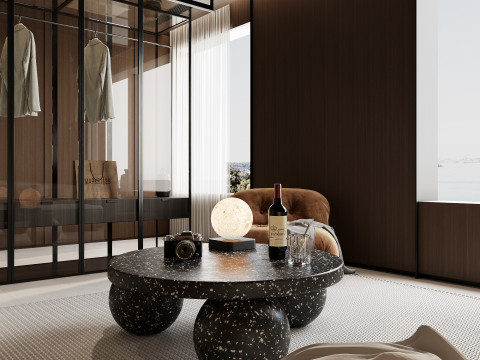 Luxurious living room dining room interior scene22 3D Модель