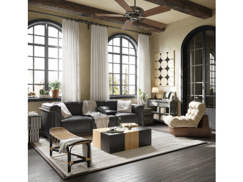 Luxurious living room dining room interior scene25 3D Model
