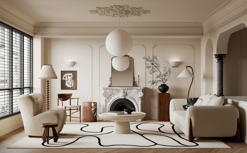 Luxurious living room dining room interior scene26 Modelo 3D .c4d .max .obj .3ds .fbx .stl .blend 
