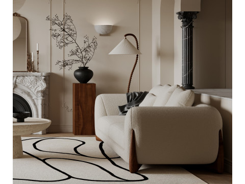 Luxurious living room dining room interior scene26 Modelo 3D