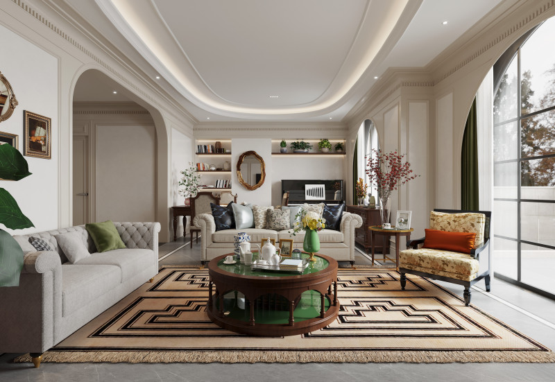 Luxurious living room dining room interior scene27 3D Model .c4d .max .obj .3ds .fbx .stl .blend 