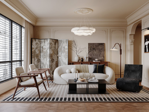 Living room interior scene3 3D मॉडल