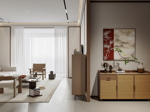 Chinese living room interior scene4 3D 模型