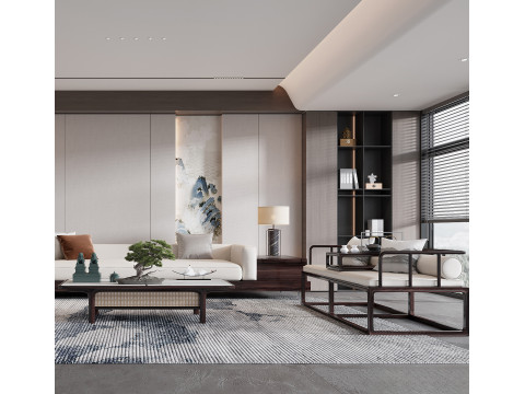Chinese living room interior scene5 3D 模型