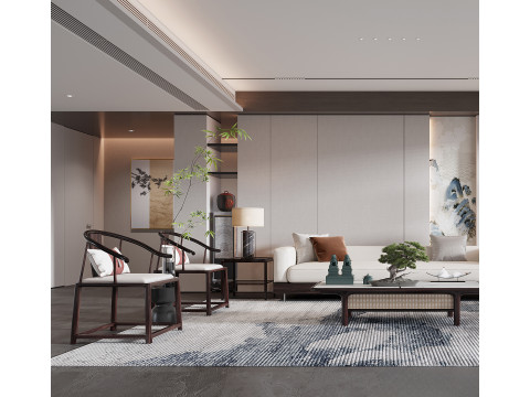 Chinese living room interior scene5 3D 模型