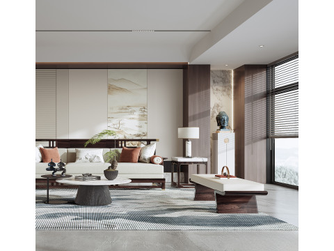 Chinese living room interior scene6 3D मॉडल
