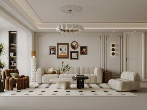 Living room interior scene8 Modelo 3D