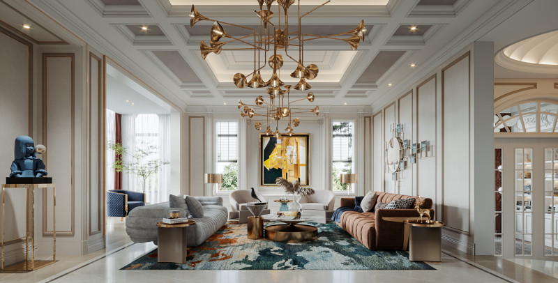 Luxurious living room interior scene14 3D 模型 .c4d .max .obj .3ds .fbx .stl .blend 
