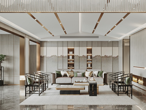 Chinese living room interior scene15 Modelo 3D