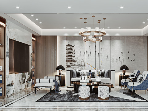 Chinese living room interior scene16 Modelo 3D