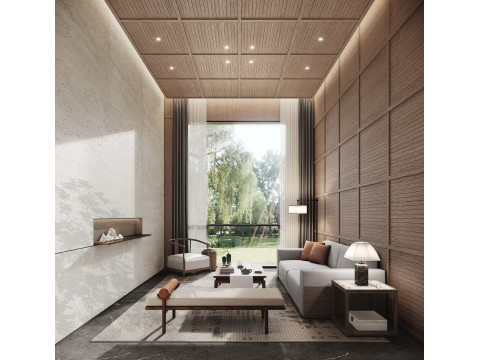 Chinese living room interior scene23 Modelo 3D