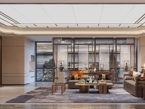 Chinese living room interior scene26 3D 模型