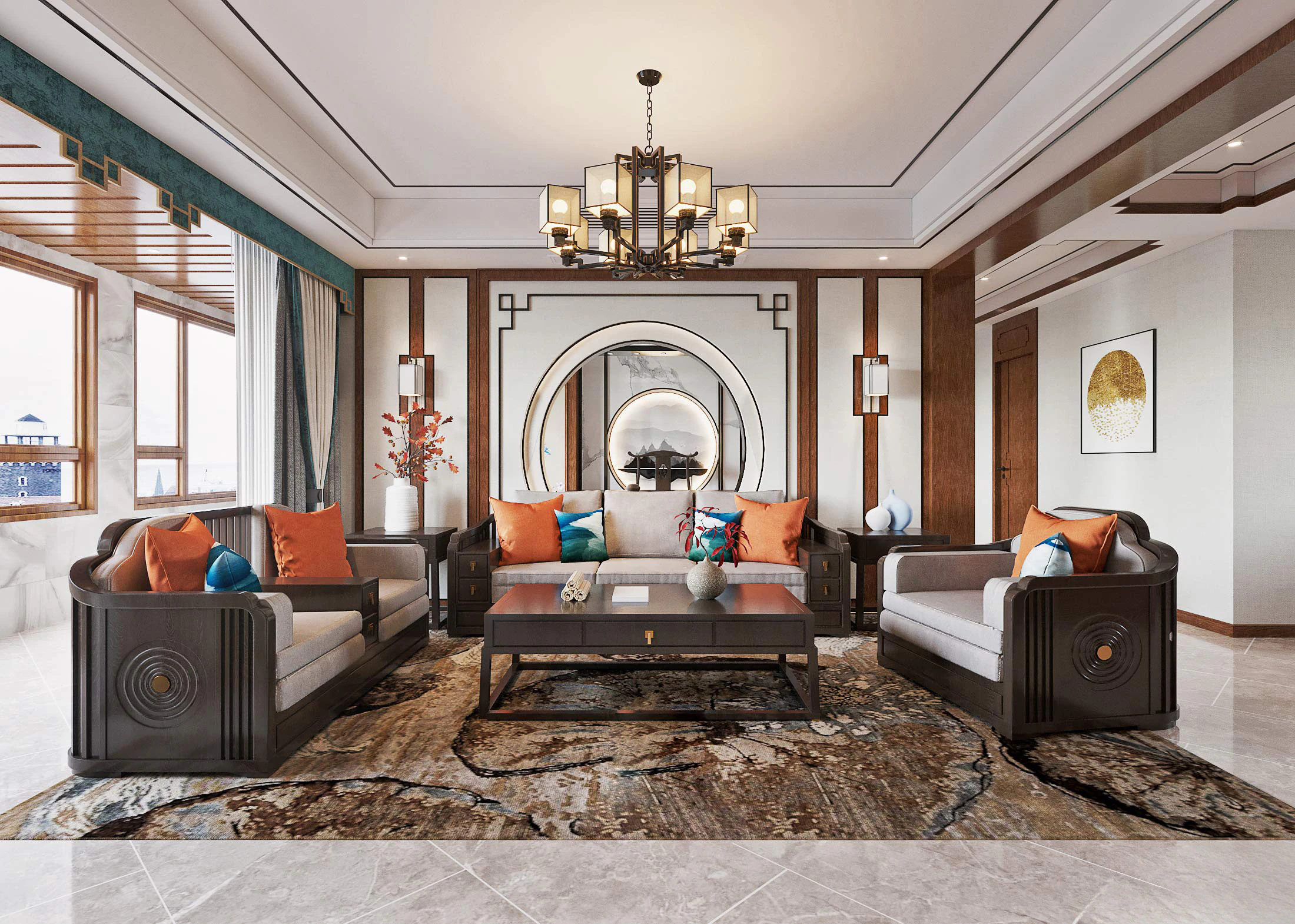 Chinese living room dining room interior scene30 3D Model .c4d .max .obj .3ds .fbx .stl .blend