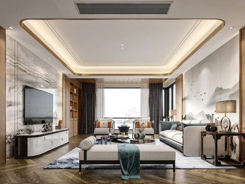 Chinese living room interior scene32 Modelo 3D